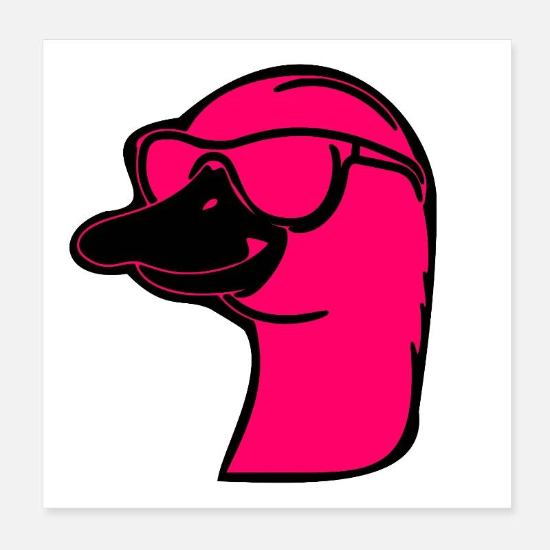 GANS SONNENBRILLE Poster 20x20 cm
