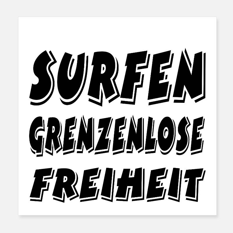 Surf Poster 20 x 20 cm