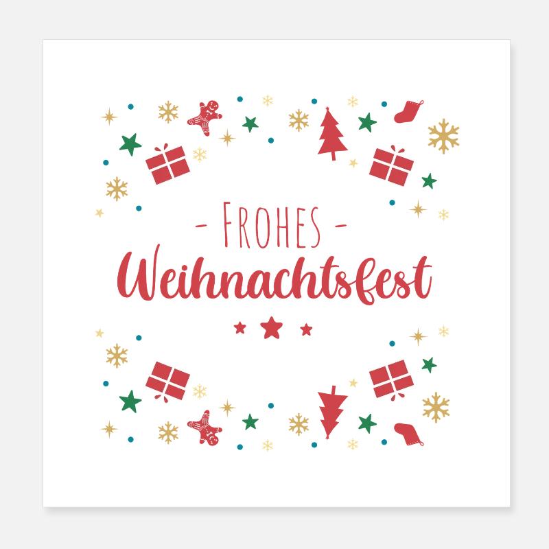 Merry Christmas Poster 8" x 8" (20x20 cm)