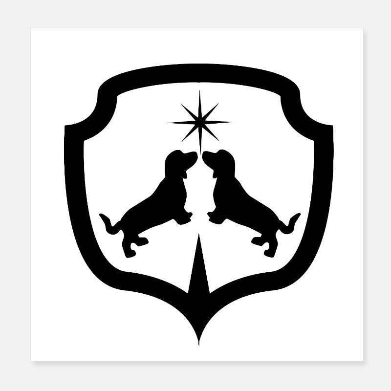 Dackel Poster 20x20 cm