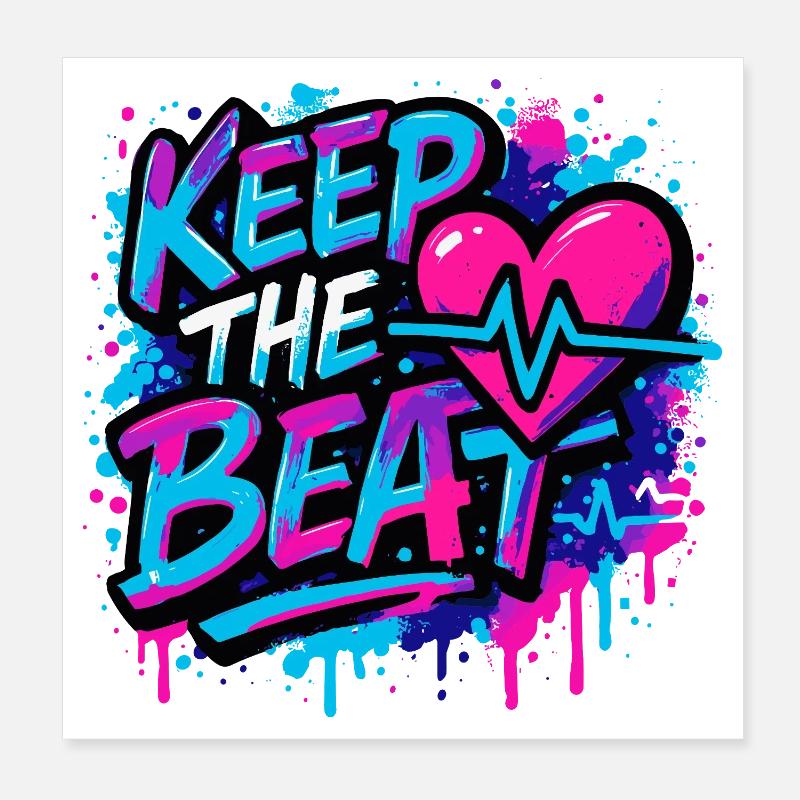 Gardez le rythme - Conception musicale avec sensation de rythme Poster 20 x 20 cm