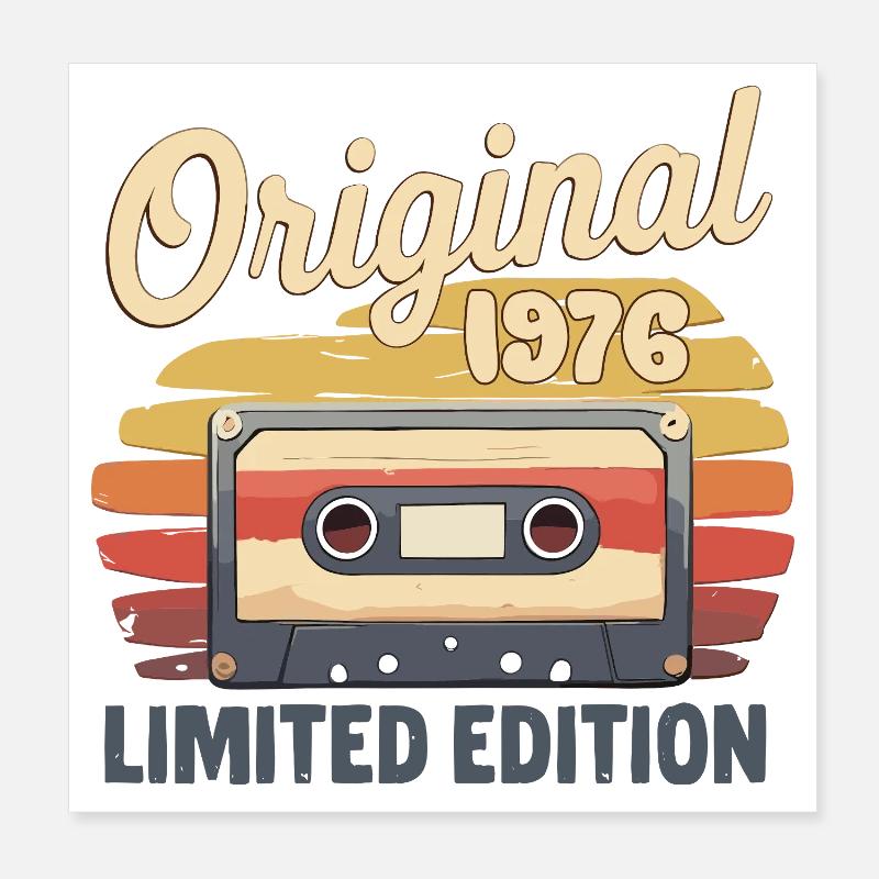 Cassette originale 1976 en édition limitée 50. Poster 20 x 20 cm