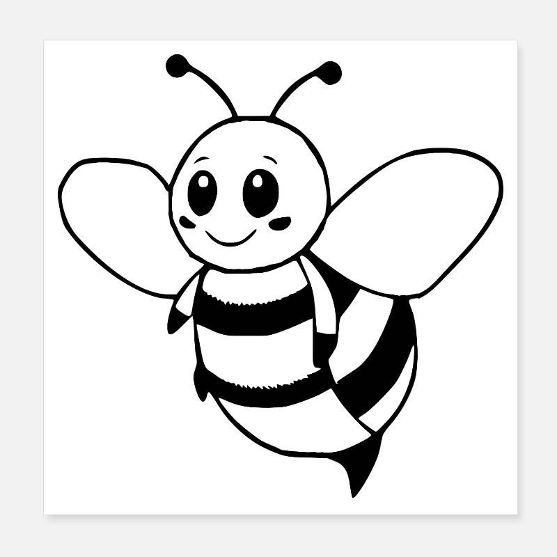 Biene Bienchen Imker  Poster 20x20 cm