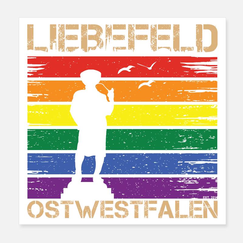 Liebefeld ❤ Leineweber PRIDE - Poster 20 x 20 cm - blanc