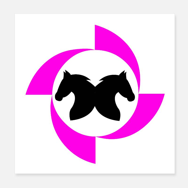Chevaux Poster 20 x 20 cm