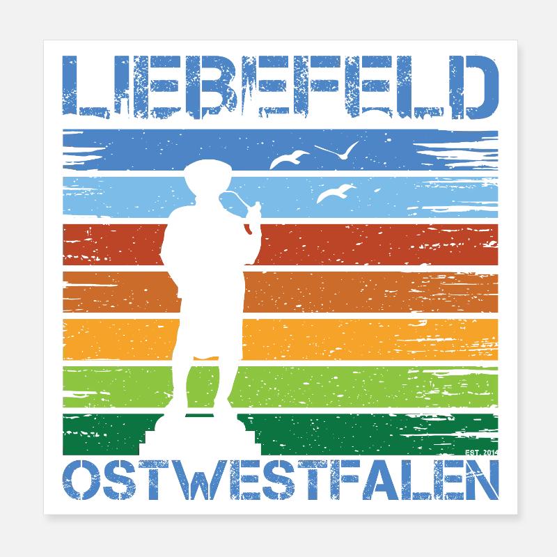 Liebefeld ❤ Leineweber Poster 20 x 20 cm