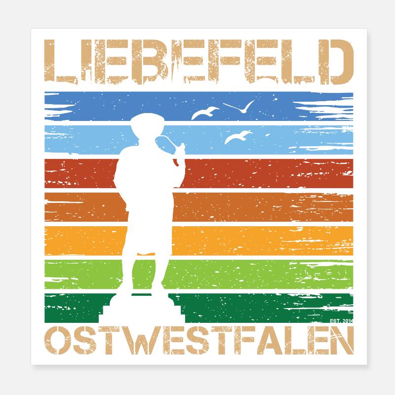 Liebefeld ❤ Leineweber - Poster 20x20 cm - Weiß