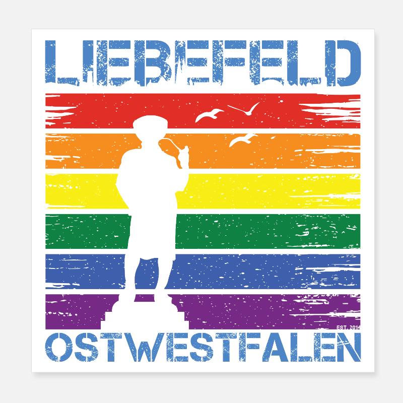 Liebefeld ❤ Leineweber PRIDE - Poster 20 x 20 cm - blanc