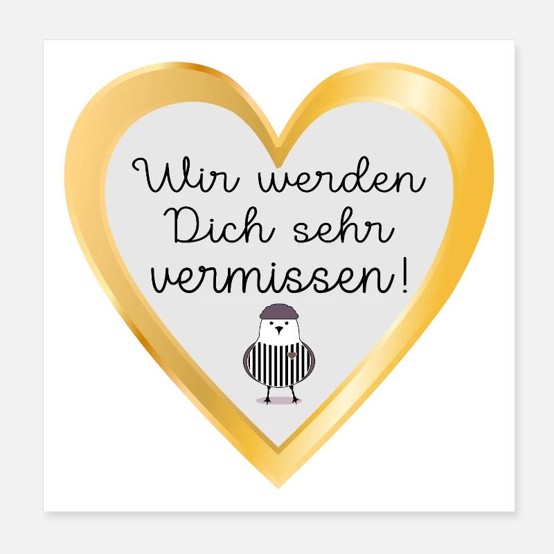 ADIEU SEAGULL Poster 20 x 20 cm