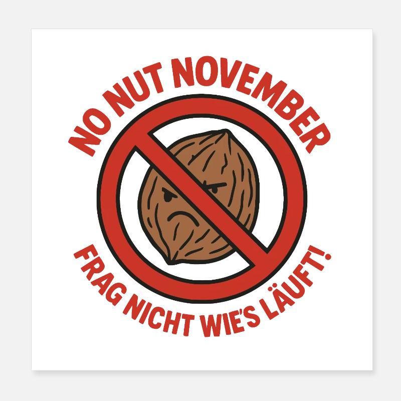 Pas d’humour de novembre - Poster 20 x 20 cm - blanc