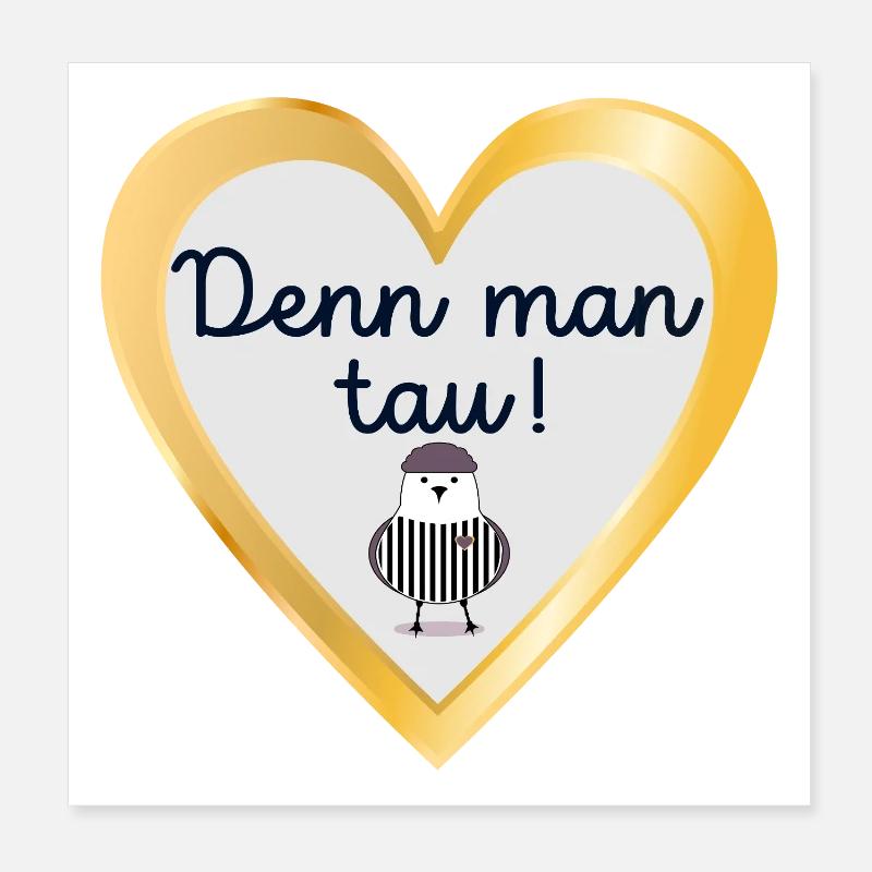 Plattdeutsch Sprüche Möwe Starten Poster 20x20 cm