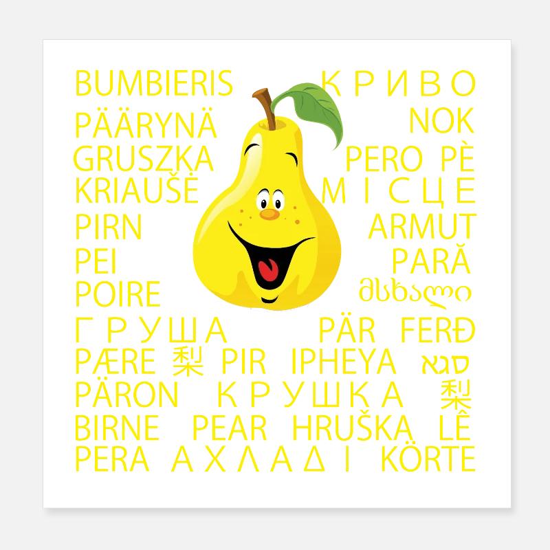 Pear Poster 8" x 8" (20x20 cm)