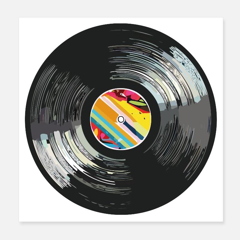 Vinyl_4 Poster 20x20 cm