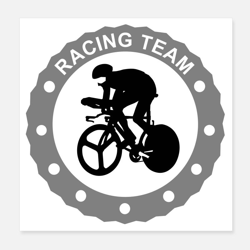 Équipe de course Poster 20 x 20 cm