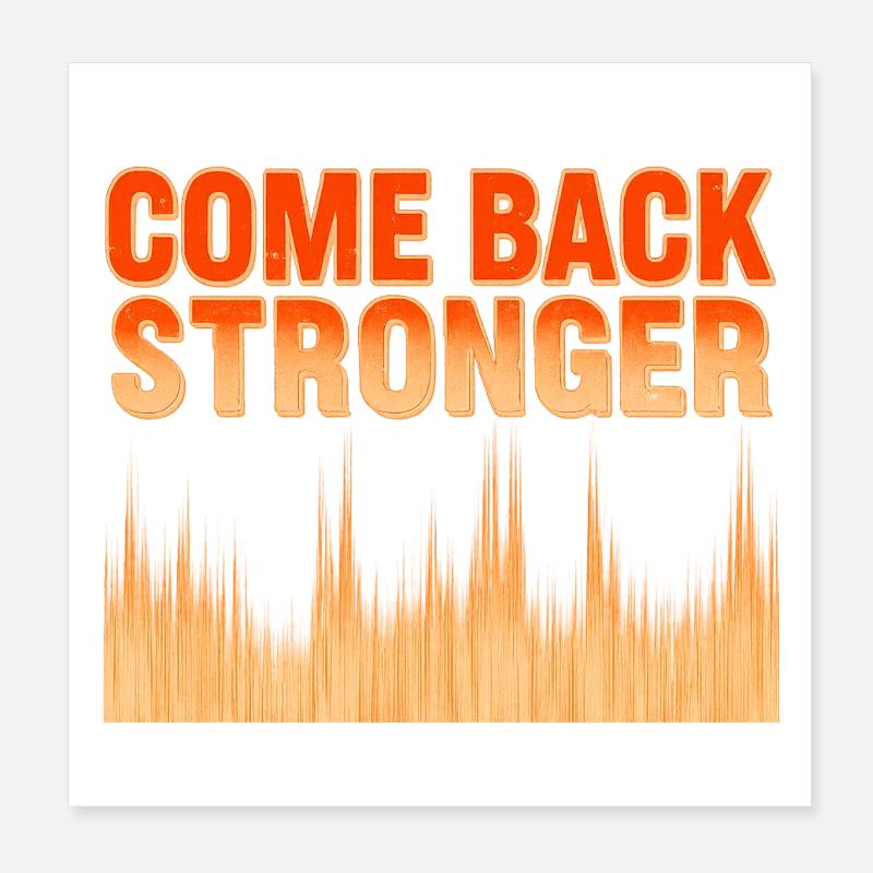 revenir plus fort Poster 20 x 20 cm