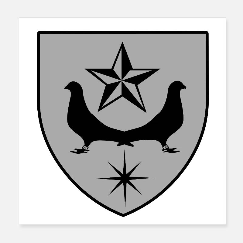 Tauben Poster 20x20 cm