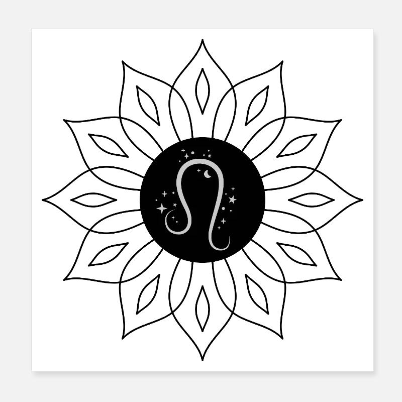 Sternzeichen Löwe Poster 20x20 cm