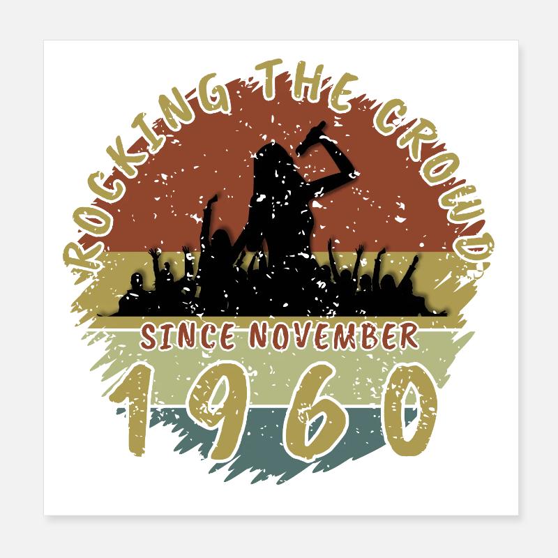 65th Birthday Rocking the crowd SNG 11/1960 Poster 8" x 8" (20x20 cm)