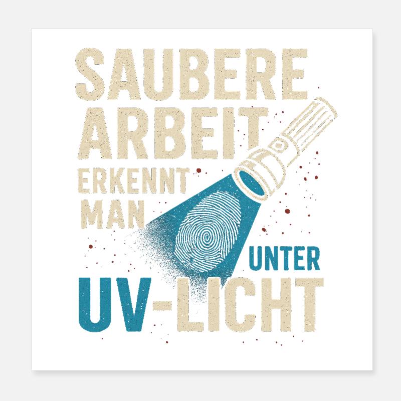 Clean work under UV light Poster 8" x 8" (20x20 cm)