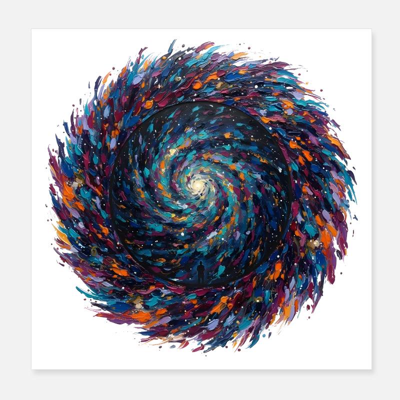 Tourbillons de couleurs de l’infini Poster 20 x 20 cm