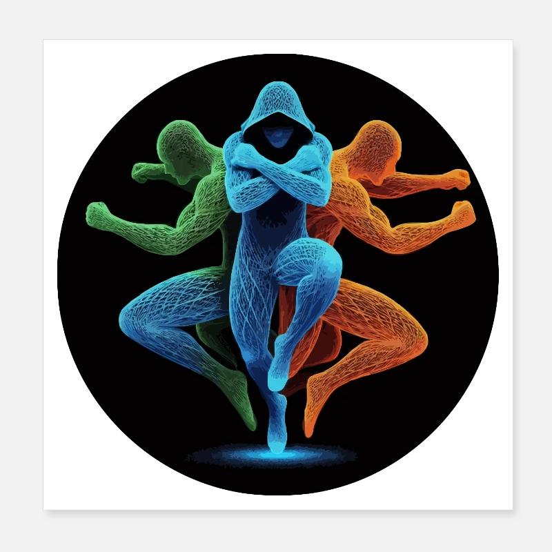 Trinité colorée Poster 20 x 20 cm