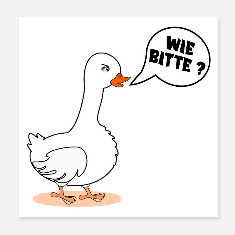 SELBSTBEWUSSTSEIN GANS WIE BITTE Poster 20x20 cm