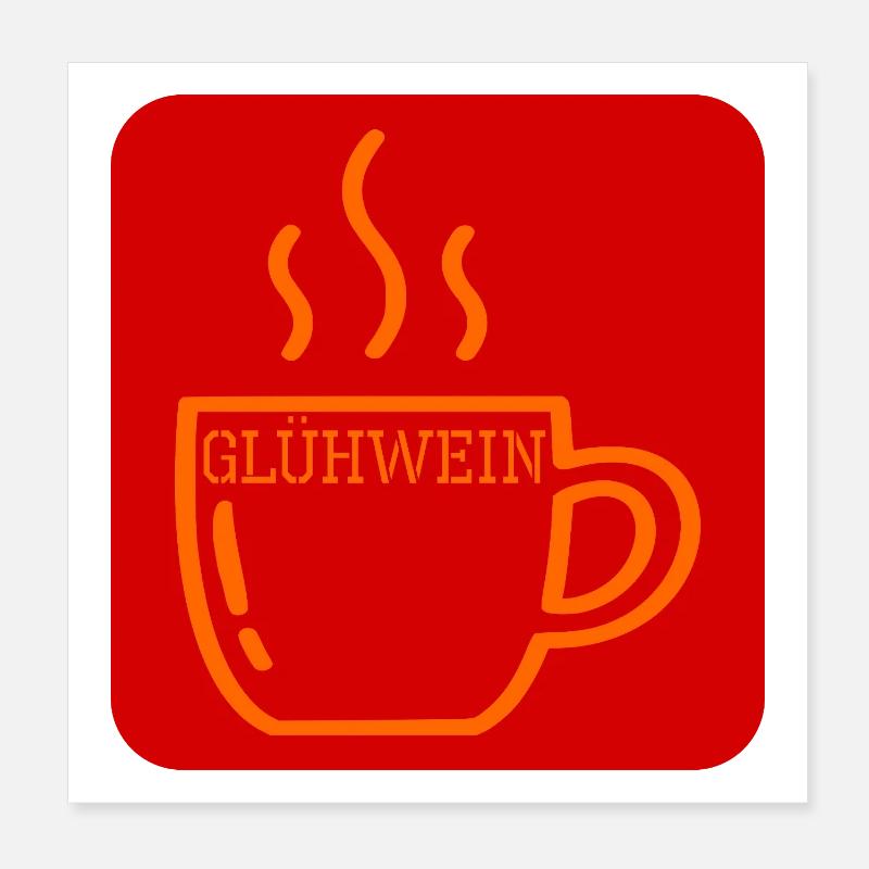 WINTER MULLED WINE MUG Poster 8" x 8" (20x20 cm)