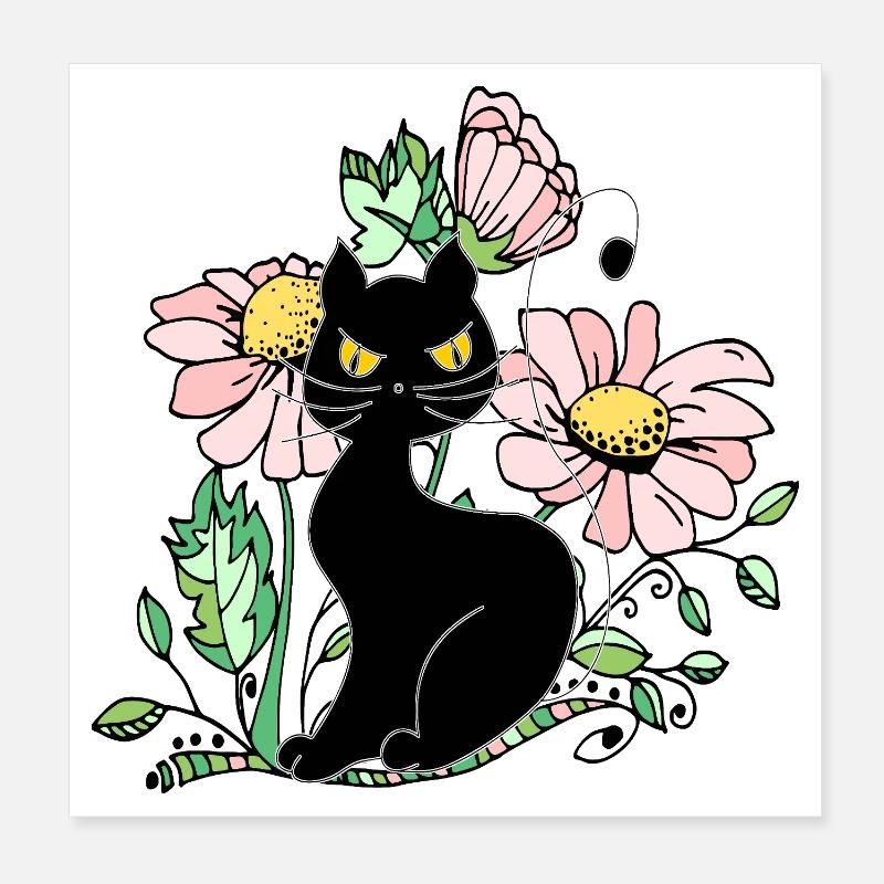 Katze Poster 20x20 cm
