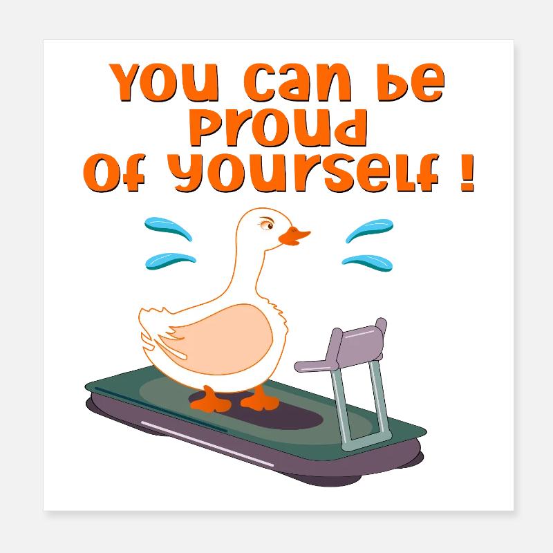 MOTIVATION POUR LA COURSE D’OIE Poster 20 x 20 cm