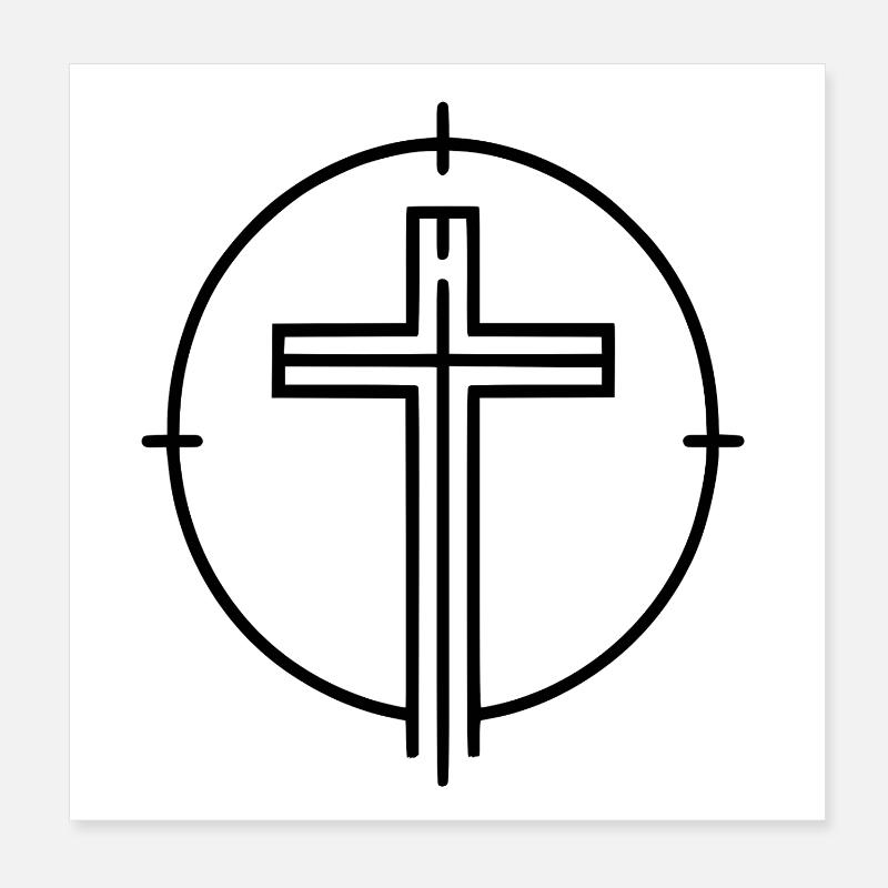 Cross and Trinity – God without Borders Poster 8" x 8" (20x20 cm)