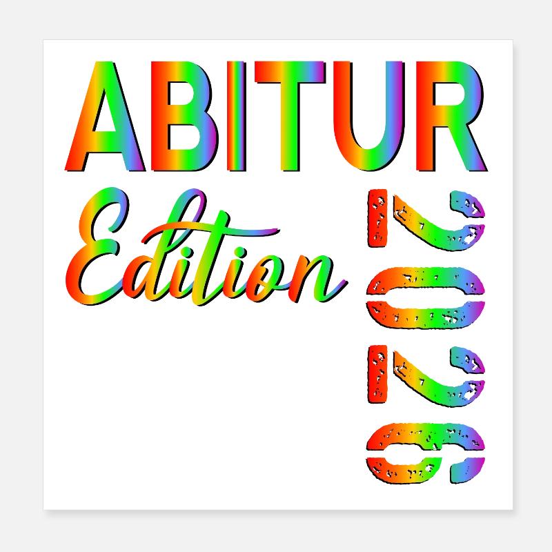 REGENBOGEN ABITUR 2026 Poster 20x20 cm