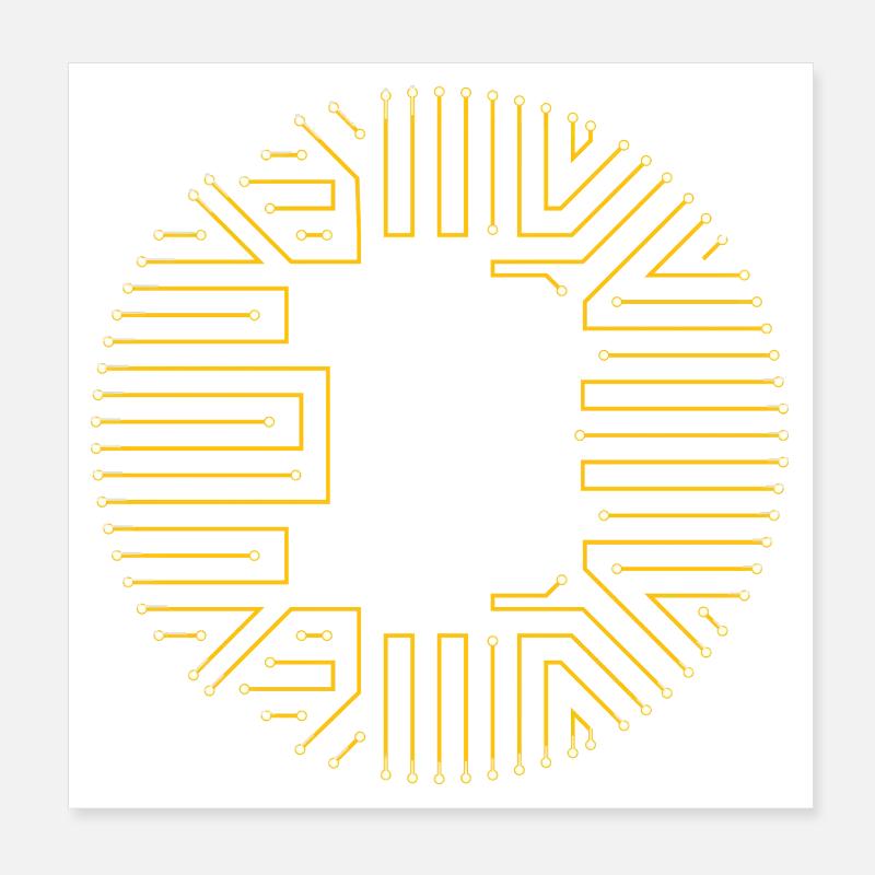 Bitcoin jaune Poster 20 x 20 cm