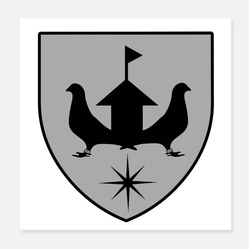 Tauben Poster 20x20 cm