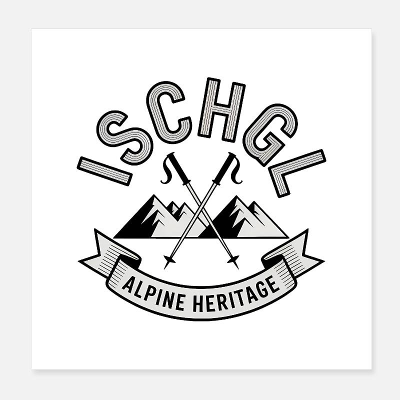 Ischgl - Création de souvenirs Poster 20 x 20 cm