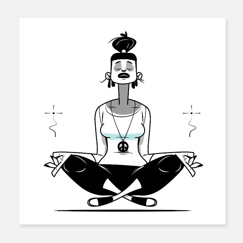 Méditer Poster 20 x 20 cm