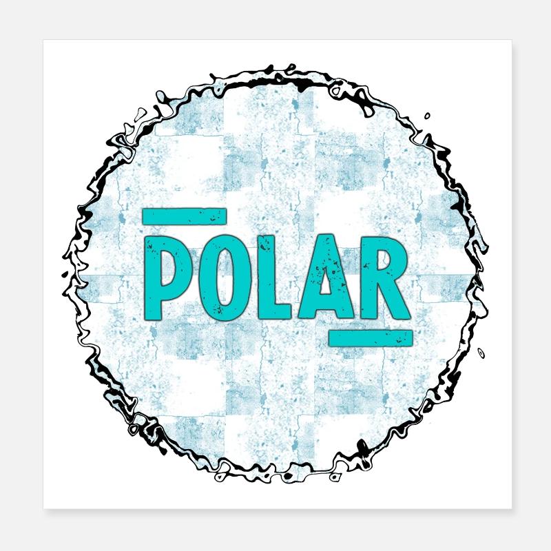 Motif de bloc polaire Poster 20 x 20 cm