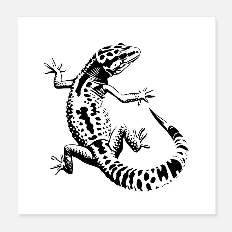 leopard gecko Poster 8" x 8" (20x20 cm)