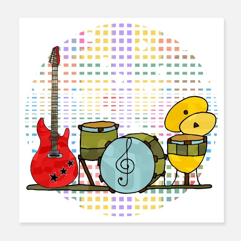 Musical instruments Poster 8" x 8" (20x20 cm)
