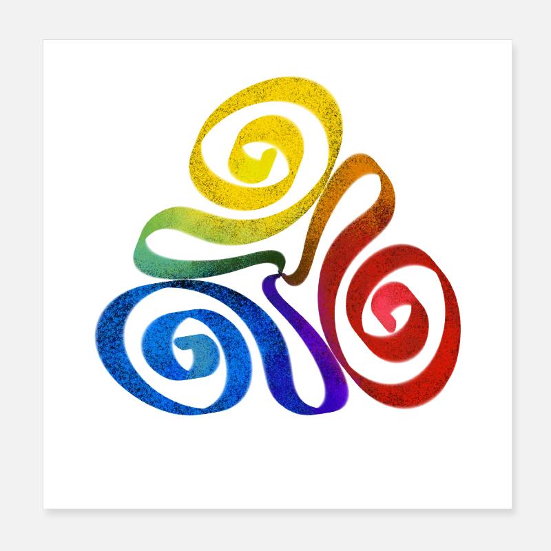 Rainbow triangle spiral Poster 8" x 8" (20x20 cm)