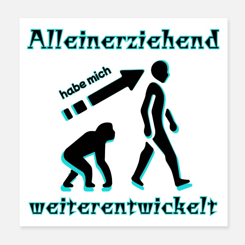 Parent célibataire m’ont développé Spruch Poster 20 x 20 cm