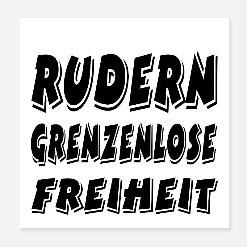 Rudern Poster 20x20 cm
