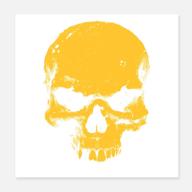 Contraste crâne jaune Poster 20 x 20 cm