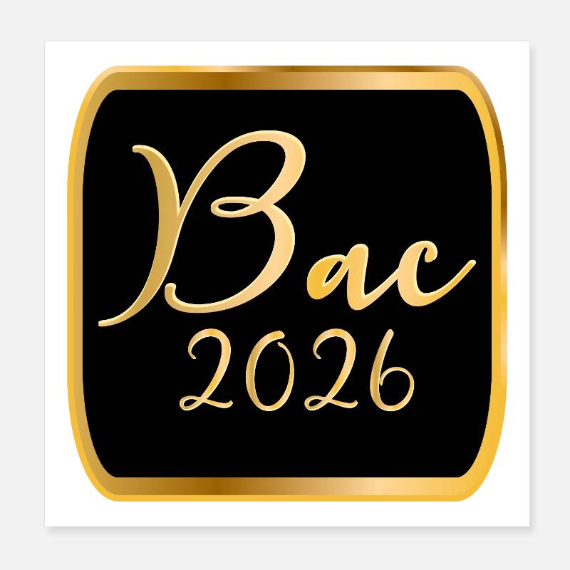 France Lycée BAC 2026 Poster 20 x 20 cm