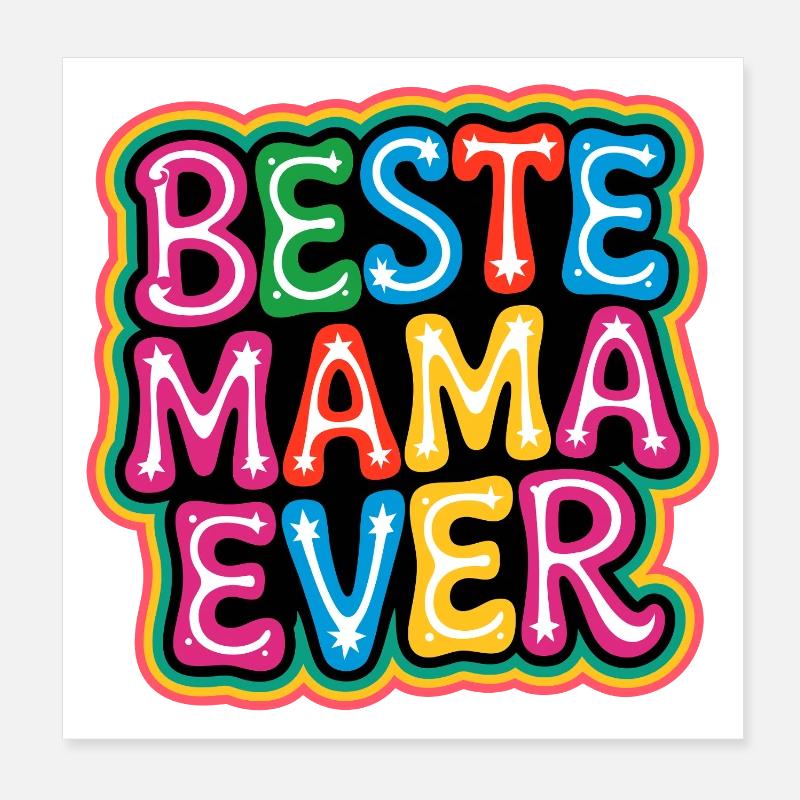 Beste Mama Ever Poster 20x20 cm