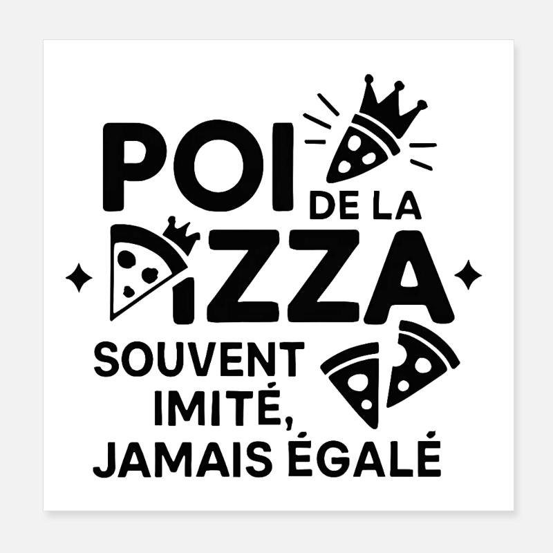 Pizza Couronne Souvenir Unique Poster 20 x 20 cm