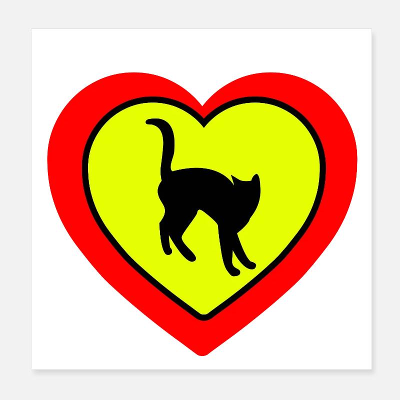 Cat Poster 8" x 8" (20x20 cm)