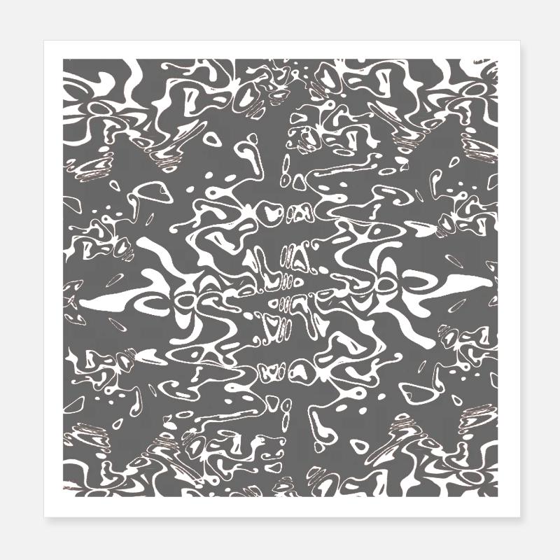 Grey-organic texture Poster 8" x 8" (20x20 cm)