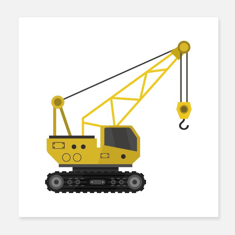 crane Poster 8" x 8" (20x20 cm)