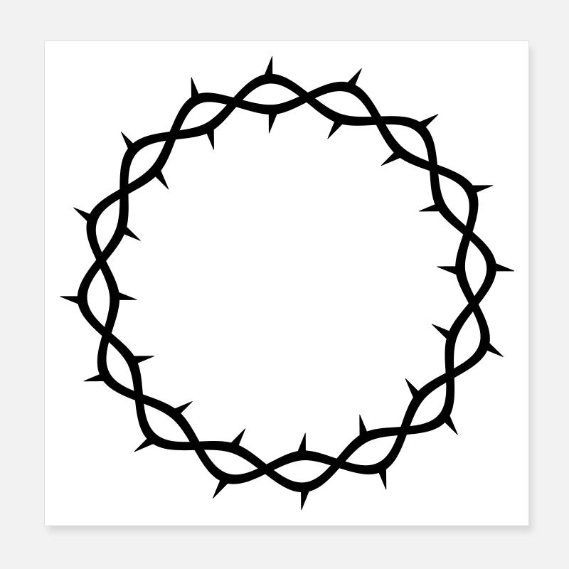 Dornenkrone Poster 20x20 cm