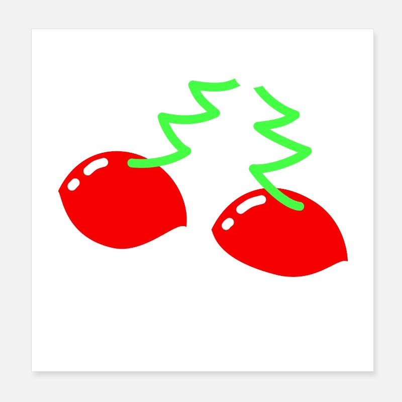 Cherry – Christmas Poster 8" x 8" (20x20 cm)